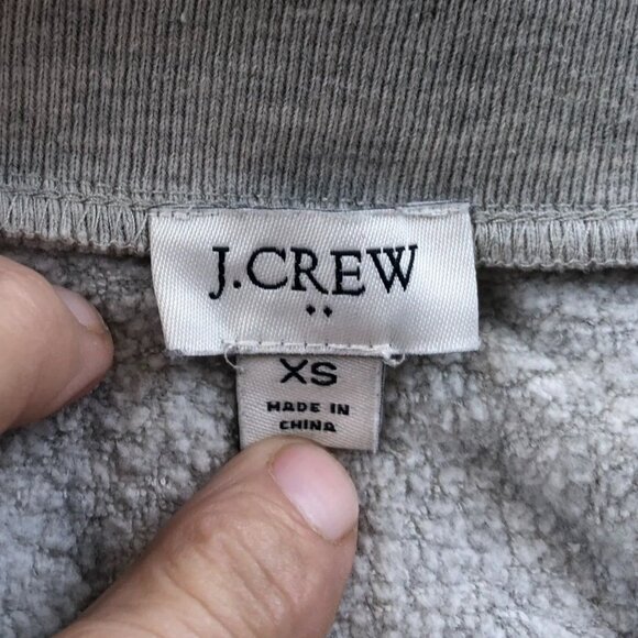 J. Crew Womens Sweater Size XS Long Sleeve Pullover Fleece Knit Casual Cozy Gray - Picture 3 of 9